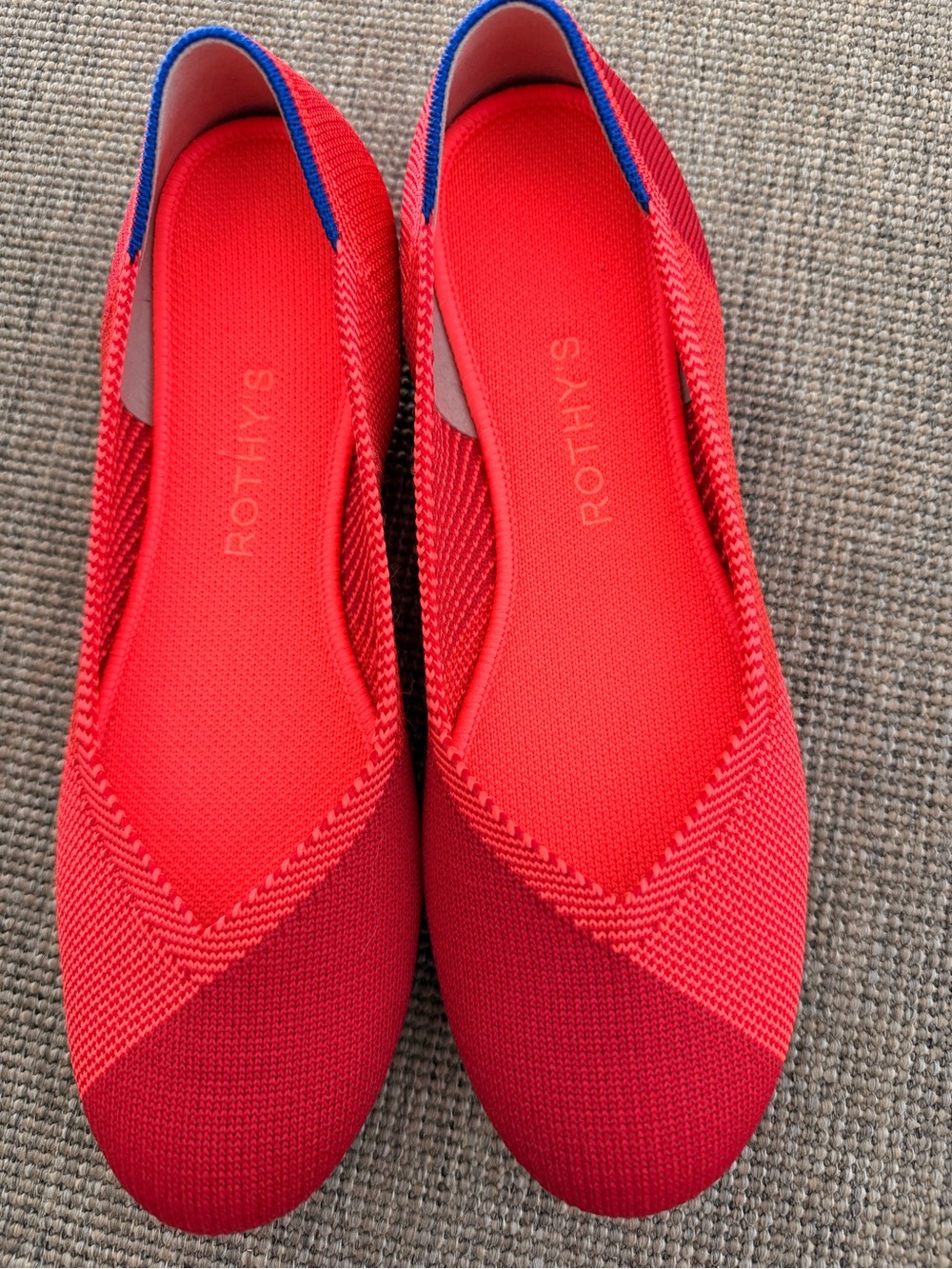 Rothy's Women's Red Knit Slip-On Flats